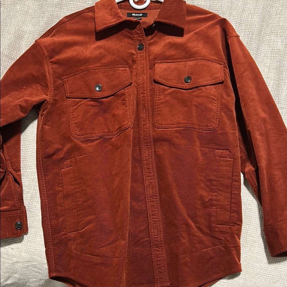 Madewell Brown Corduroy Shirt Jacket Lightweight